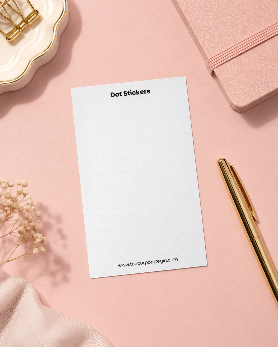 Dot Stickers - White Glossy